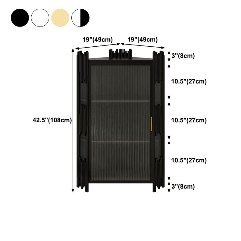 Glam Stone and Metal Sideboard Table 1 Cabinet Glass Door Buffet Stand Clearhalo 'buffet_sideboard' 'Buffets & Sideboards' 'Furniture' 'furniture_buffet_sideboard' 'Kitchen & Dining Furniture' 1200x1200_b960d5ed-b67b-443c-8826-cf58abbcd732