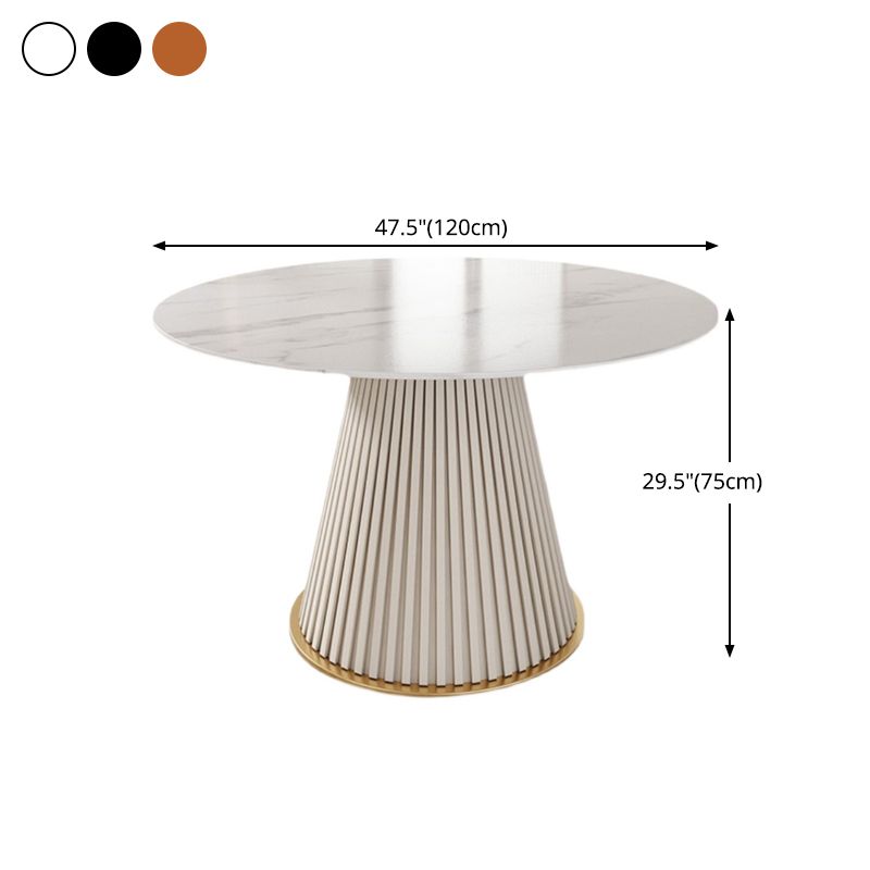 Round Sintered Stone Dining Table Traditional Luxury Dining Table for Home Clearhalo ' dining_table' 'Dining Tables & Seating' 'Dining Tables' 'furn' 'furn_dining_table' 'Furniture' 'furniture_dining_table' 'Kitchen & Dining Furniture' 'kitchen&dining_furn' 'kitchen' 'kitchen_dining_table' 1200x1200_b9616c15-d23e-4932-a558-a27deb705b98