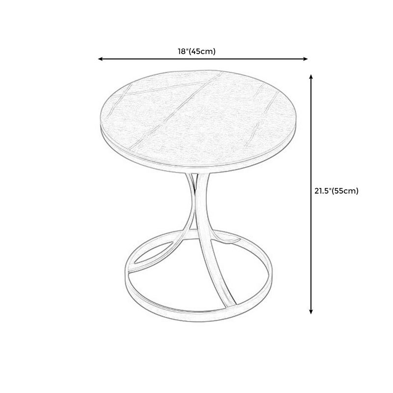 Tavolo da tavolo moderno di round -end per sala da pranzo e casa