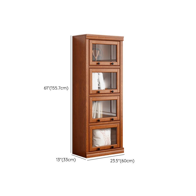 Closed Back Vertical Bookshelf Wood Contemporary Bookcase with Cabinets Clearhalo 'Bookcases' 'furn' 'furn_bookcases' 'Furniture' 'Office Furniture' 1200x1200_b9622508-cfe1-4f64-96df-f344702082a3