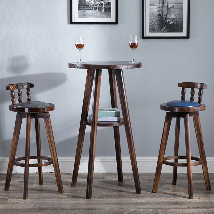Solid Wood Pub Dining Set Contemporary 1/2/3 Pieces Table and Stool Set Clearhalo 'Bar Furniture' 'furn' 'furn_home_bar_bar_sets' 'Furniture' 'Home Bars & Bar Sets' 'home_bar_bar_sets' 'Kitchen & Dining Furniture' 1200x1200_b9634548-a09c-4942-b414-622c1d7f69be