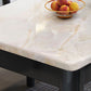 Contemporary Style Rectangle Marble Fixed Dinner Table with 4 Legs Clearhalo 'Dining Tables & Seating' 'Dining Tables' 'dining_table' 'furn' 'furn_dining_table' 'Furniture' 'Kitchen & Dining Furniture' 1200x1200_b963f175-3957-46b6-9b34-e09fa38f6739