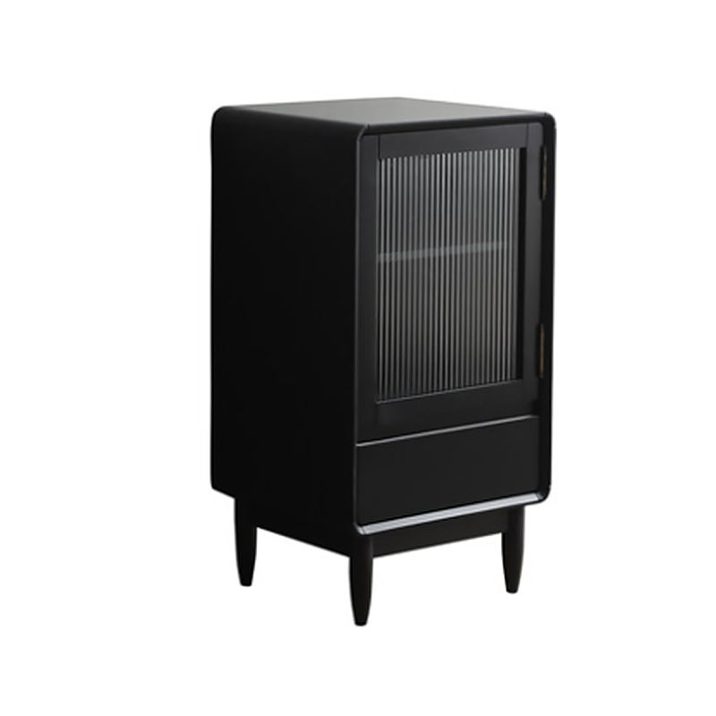 ガラス1-ドアと1-引き出しアクセントチェスト、ドーバーウッドチェスト