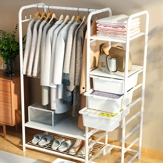 Contemporary Metal Wardrobe Cloth Rod Included Wardrobe Closet for Bedroom Clearhalo 'Armoires & Wardrobes' 'armoires_wardrobes' 'Bedroom Furniture' 'furn' 'furn_armoires_wardrobes' 'Furniture' 1200x1200_b9652d60-67e2-4a78-b600-139ff1a5ca46