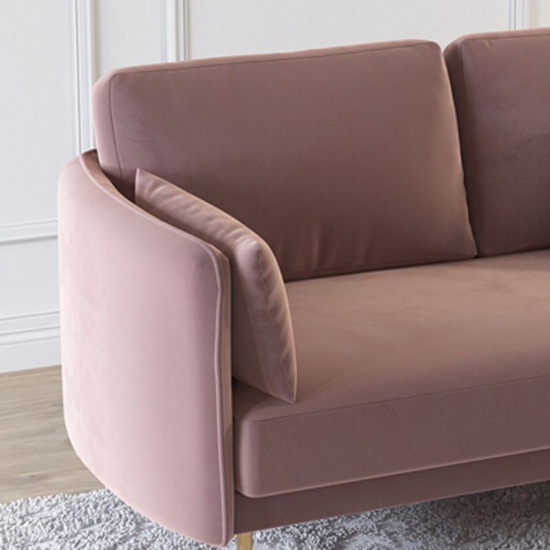 Square Arm Contemporary Settee Sofa Standard Velvet Settee Couch Clearhalo 'furn' 'furn_sofas' 'Furniture' 'Living Room Furniture' 'Sofa' 'sofas' 1200x1200_b9652fef-683e-4b59-8695-fd765dee3428