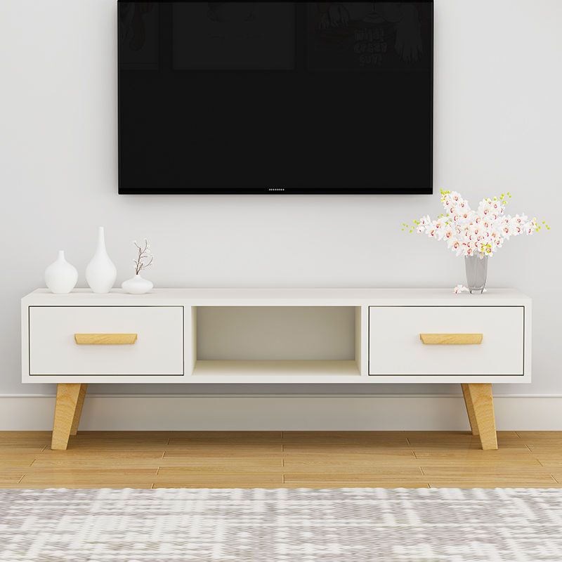 Scandinavian TV Media Stand with Drawers Wood TV Stand Console Clearhalo 'furn' 'furn_tv_stands_entertainment_centers' 'Furniture' 'Living Room Furniture' 'TV Stands & Entertainment Centers' 'TV Stands & Media Storage Furniture' 'tv_stands_entertainment_centers' 1200x1200_b965979d-265b-490f-a009-1fbd6ed93ee6