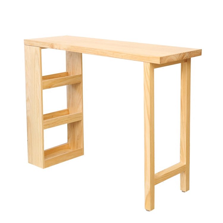 Woonkamer cocktailbar tafel moderne dubbele voetstuk pub hoogte eettafel in natuurlijk