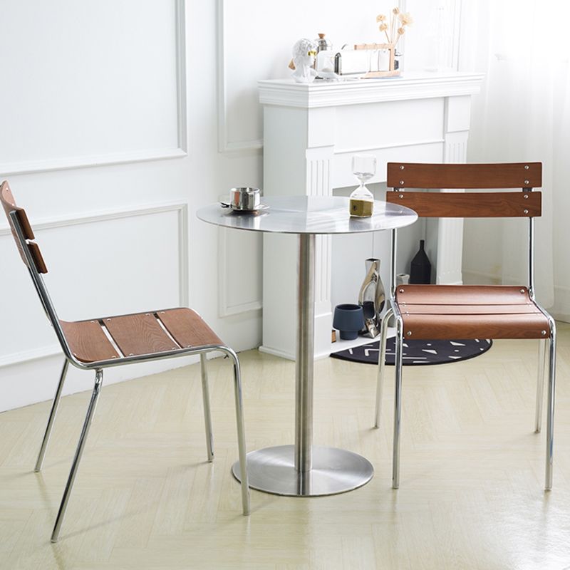 Sala da pranzo gamba d'argento contemporanea apertura sedia da pranzo senza bracciole