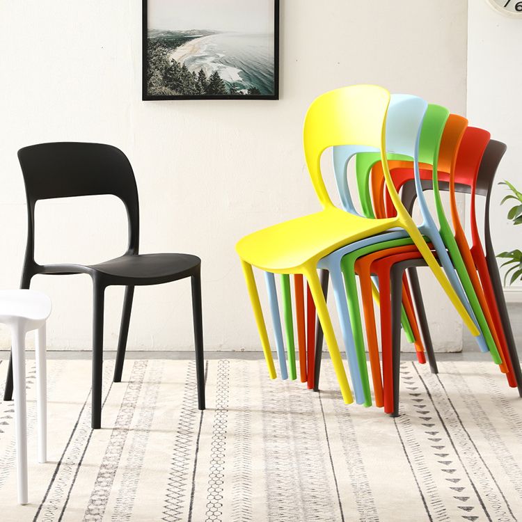 Contemporary Plastic Dining Room Chairs Open Back Dining Side Chair for Restaurant Use Clearhalo ' kitchen&dining_furn' 'Dining Chairs' 'Dining Tables & Seating' 'dining_chair' 'furn' 'furn_dining_chair' 'Furniture' 'furniture_dining_chair' 'Kitchen & Dining Furniture' 'kitchen' 1200x1200_b9686768-9313-4fff-958a-c716ee1a14fd