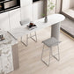 Industrial Stone Indoor Bar Height Table Double Pedestal Bar Dining Table Clearhalo 'Bar Furniture' 'Bar Tables' 'bar_tables' 'furn' 'furn_bar_tables' 'Furniture' 'Kitchen & Dining Furniture' 1200x1200_b9694e47-697e-4648-865e-0d6b60e2b8e8