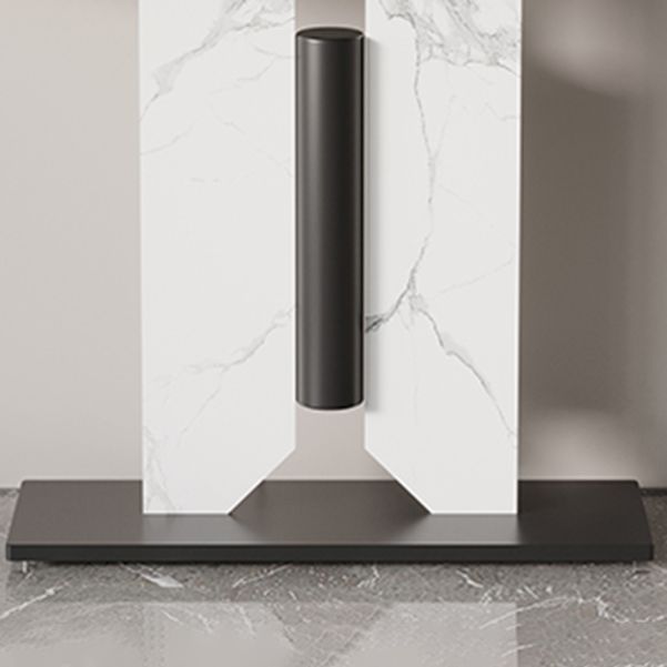 Mesa de consola de 31.5 pulgadas de altura Stone Half Moon Accent Table para Hall