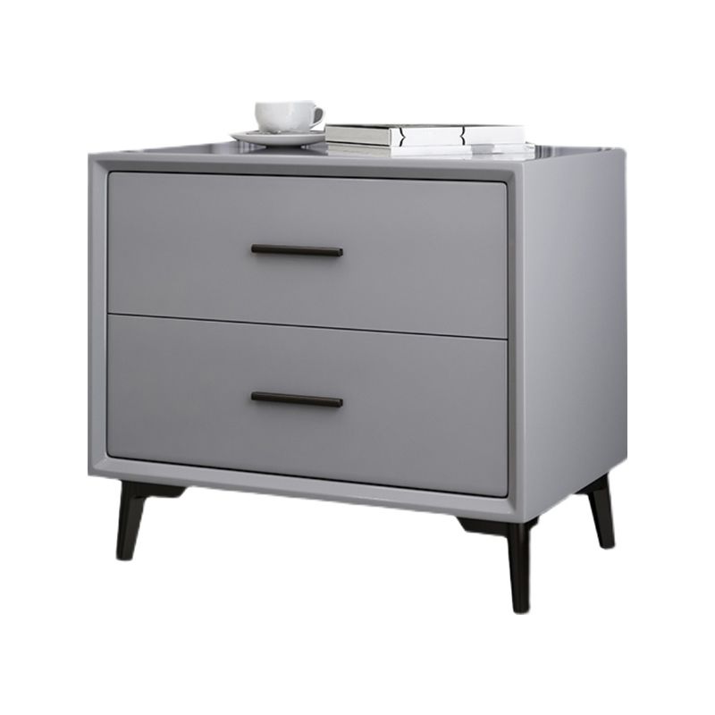 Modern Imitation Wood Nightstand 2-Drawer Storage 18 Inch H Night Table with Legs Clearhalo 'Bedroom Furniture' 'furn' 'furn_night_stand' 'Furniture' 'night_stand' 'Nightstands' 1200x1200_b96bd565-beb0-4536-ae11-841638b7b587