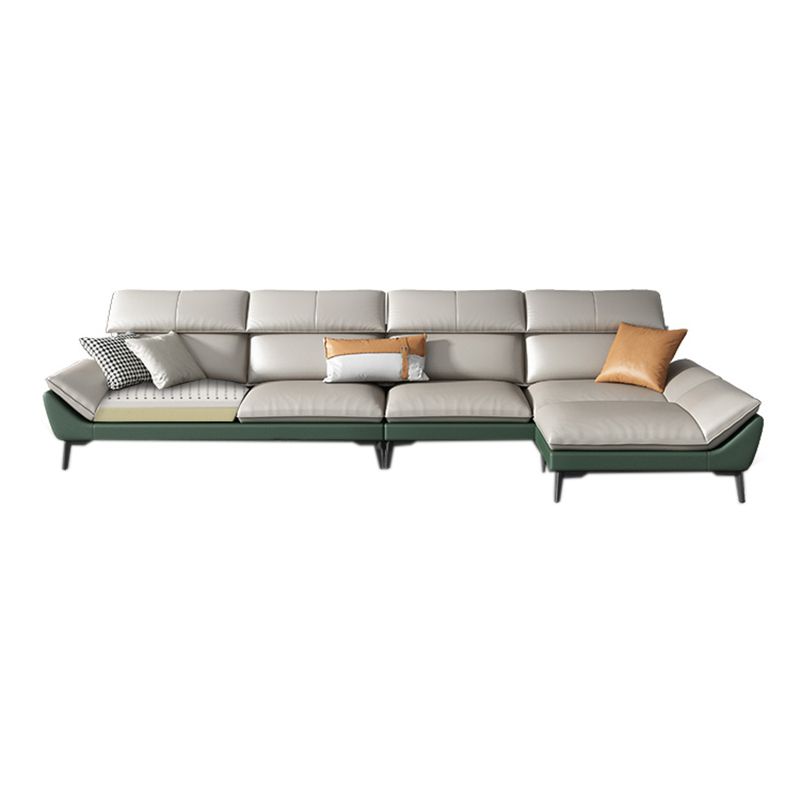 Couleur de couleur en mousse Épouillé bras étanche canapé en cuir authentique pour la maison