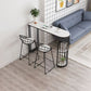 White Marble Bar Dining Table Glam Double Pedestal Bar Height Table Clearhalo 'Bar Furniture' 'Bar Tables' 'bar_tables' 'furn' 'furn_bar_tables' 'Furniture' 'Kitchen & Dining Furniture' 1200x1200_b96cd7a1-ee1d-4fb2-a3bf-f6f6efa52898