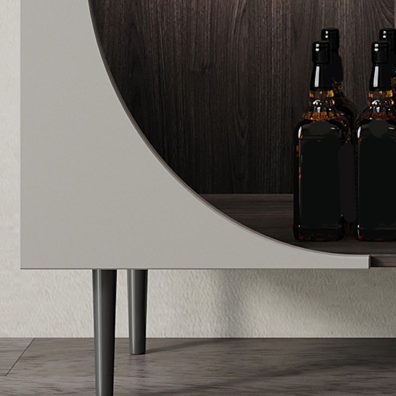 Armoires à buffet de haut blanc glamour portes en verre buffet pour le salon