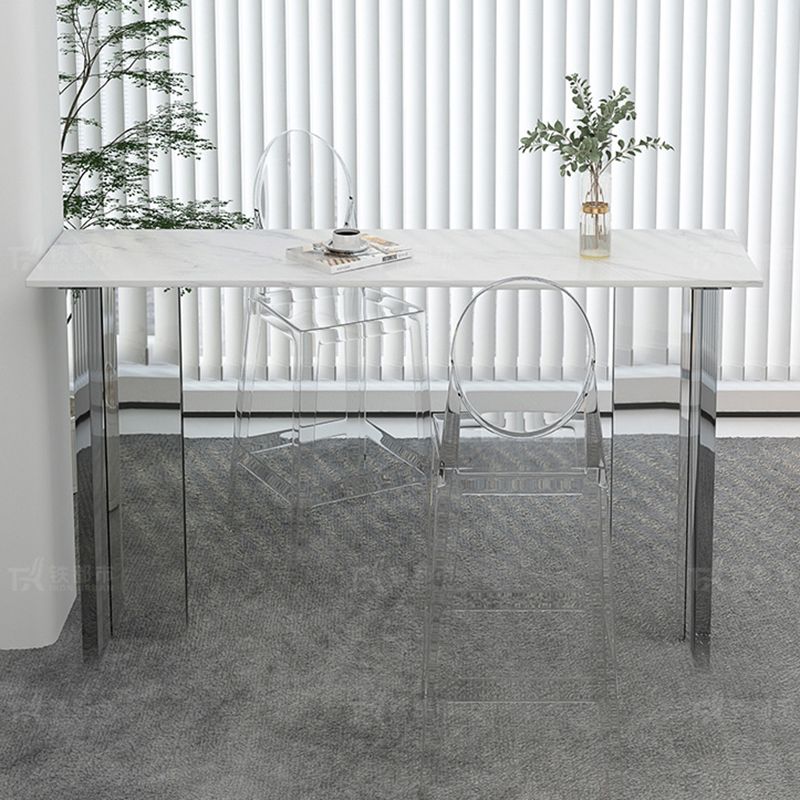 Modem & Contemporary Stone Rectangle Pub Bar Table for Living Room Clearhalo 'Bar Furniture' 'Bar Tables' 'bar_tables' 'furn' 'furn_bar_tables' 'Furniture' 'Kitchen & Dining Furniture' 1200x1200_b96d838a-1a49-4fab-a1b8-d7f76610b054