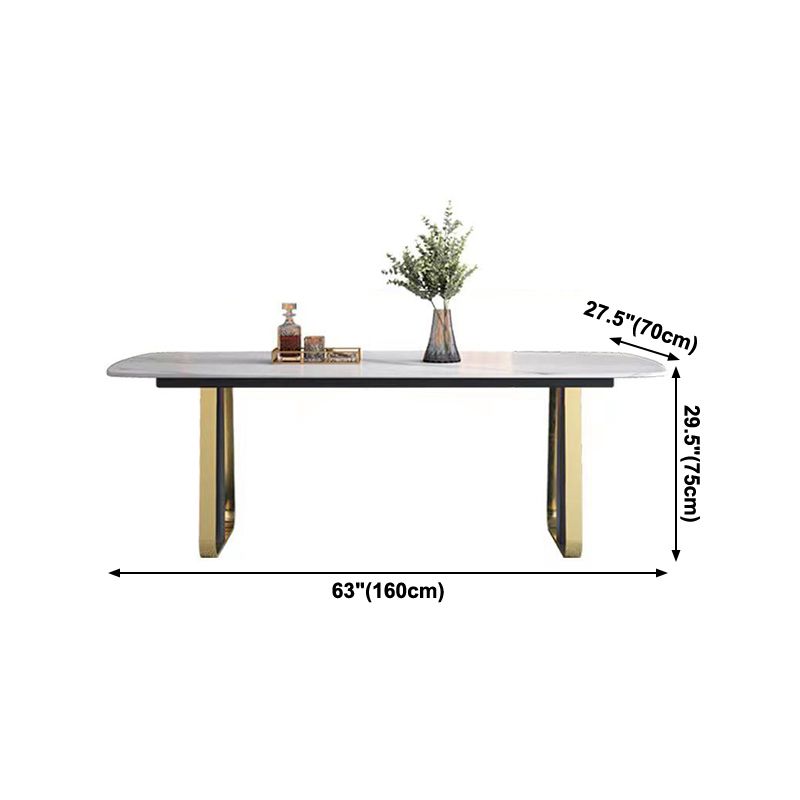 Luxury Sintered Stone Dining Table Rectangle Kitchen Table with Double Pedestal Clearhalo ' dining_table' 'Dining Tables & Seating' 'Dining Tables' 'furn' 'furn_dining_table' 'Furniture' 'furniture_dining_table' 'Kitchen & Dining Furniture' 'kitchen&dining_furn' 'kitchen' 'kitchen_dining_table' 1200x1200_b9712d4c-a7a8-468c-ad1c-5ae1e6310624