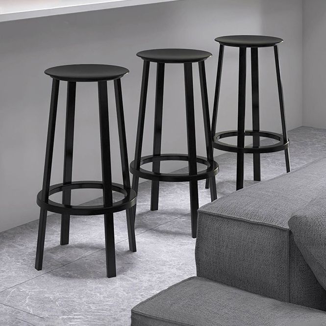 Contemporary Indoor Bar Stool Swivel Bar Stool with Footrest Clearhalo 'Bar Furniture' 'Bar Stools' 'bar_stools' 'furn' 'furn_bar_stools' 'Furniture' 'Kitchen & Dining Furniture' 1200x1200_b971c1ba-361c-4a9a-a919-d8ab1729a650