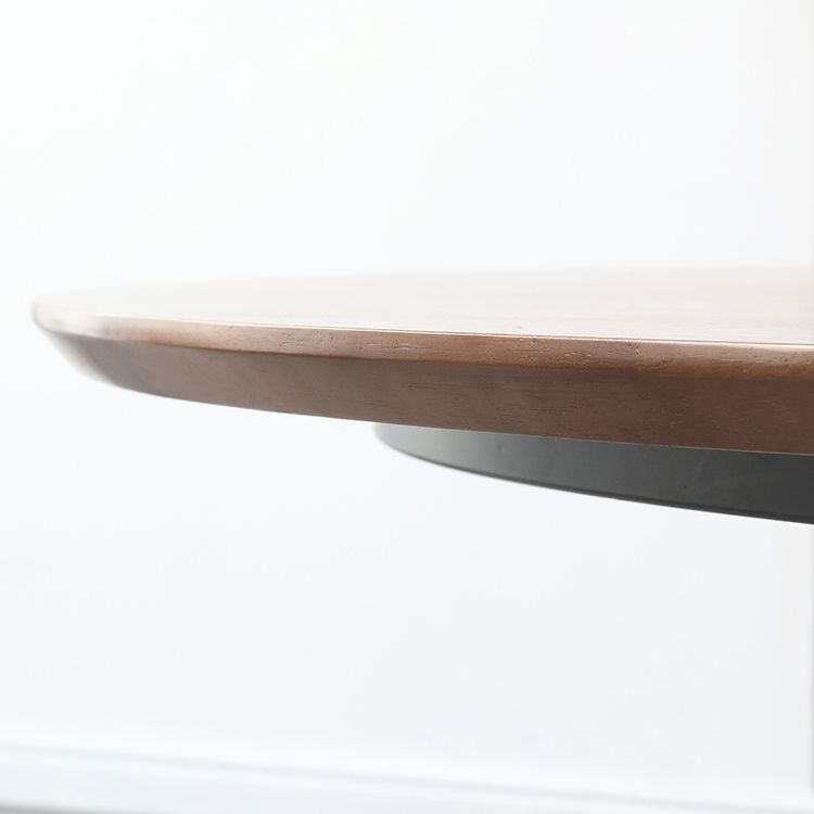 Mesa de pedestal redonda Simplicidad estilo mesa de comedor de madera maciza con plato giratorio