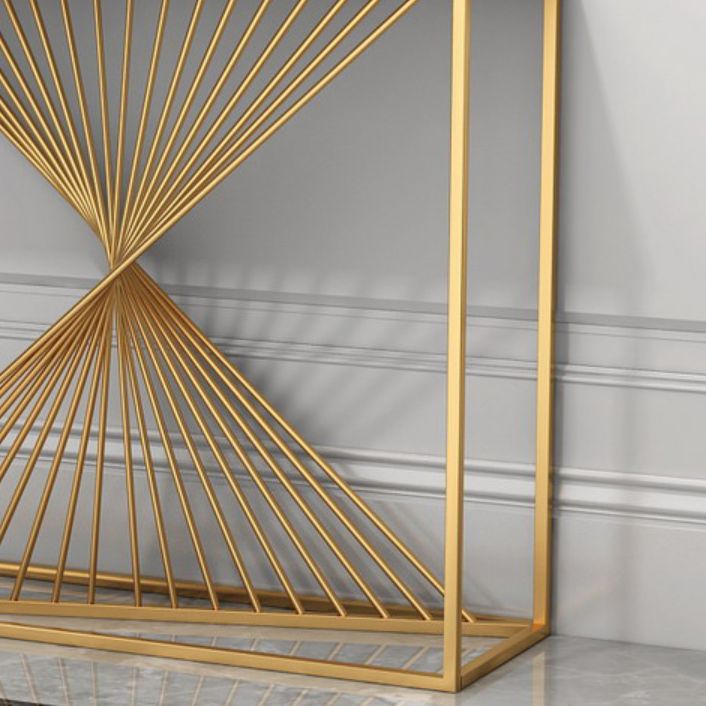 Rectangle Marble Top Accent Table with Iron Frame Base for Hall Clearhalo 'Console Tables' 'console_tables' 'Entry & Mudroom Furniture' 'furn' 'furn_console_tables' 'Furniture' 1200x1200_b97278ec-1607-4a51-bece-ff7b80bdb478