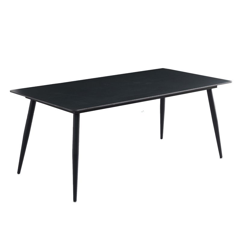 Eenvoud Rechthoekige eettafel Keuken Eettafel met metalen onderstel