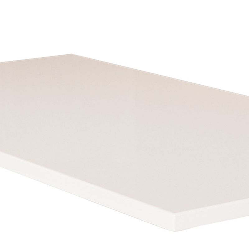 Escritorio de escritura de glamour rectangular escritorio de madera blanca con patas de metal