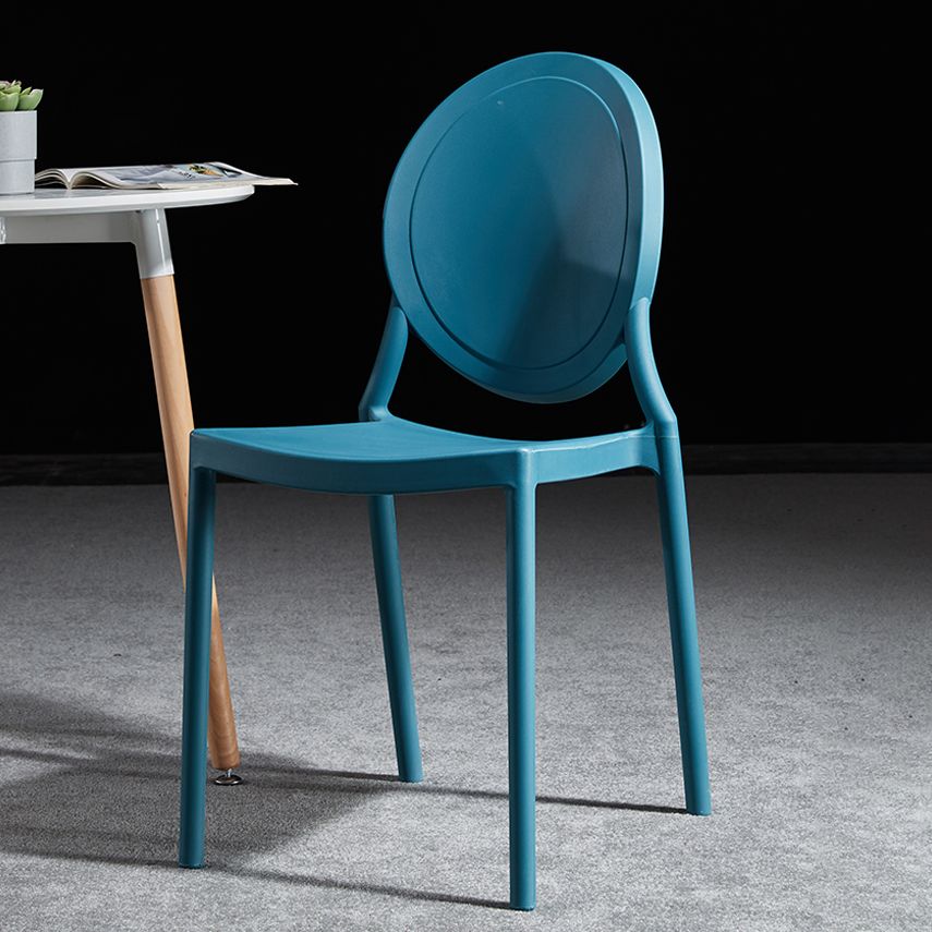 Nordic Glam Style Chair Kitchen Armless Chair with Plastic Legs Clearhalo 'Dining Chairs' 'Dining Tables & Seating' 'dining_chair' 'Furniture' 'furniture_dining_chair' 'Kitchen & Dining Furniture' 1200x1200_b9747cb7-9558-46b5-9f0c-4e11988e89d0