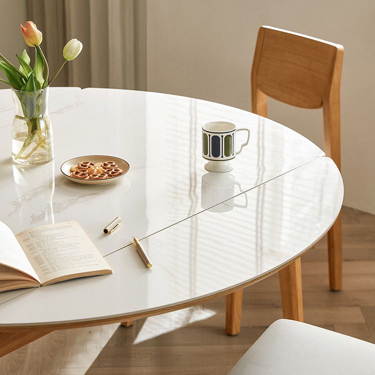 Stone Top Dinette Table with Wooden Frame Modern White Home Dining Table Clearhalo 'Dining Tables & Seating' 'Dining Tables' 'dining_table' 'furn' 'furn_dining_table' 'Furniture' 'Kitchen & Dining Furniture' 1200x1200_b9756c51-8206-42f4-af0c-a03632b5e3cc