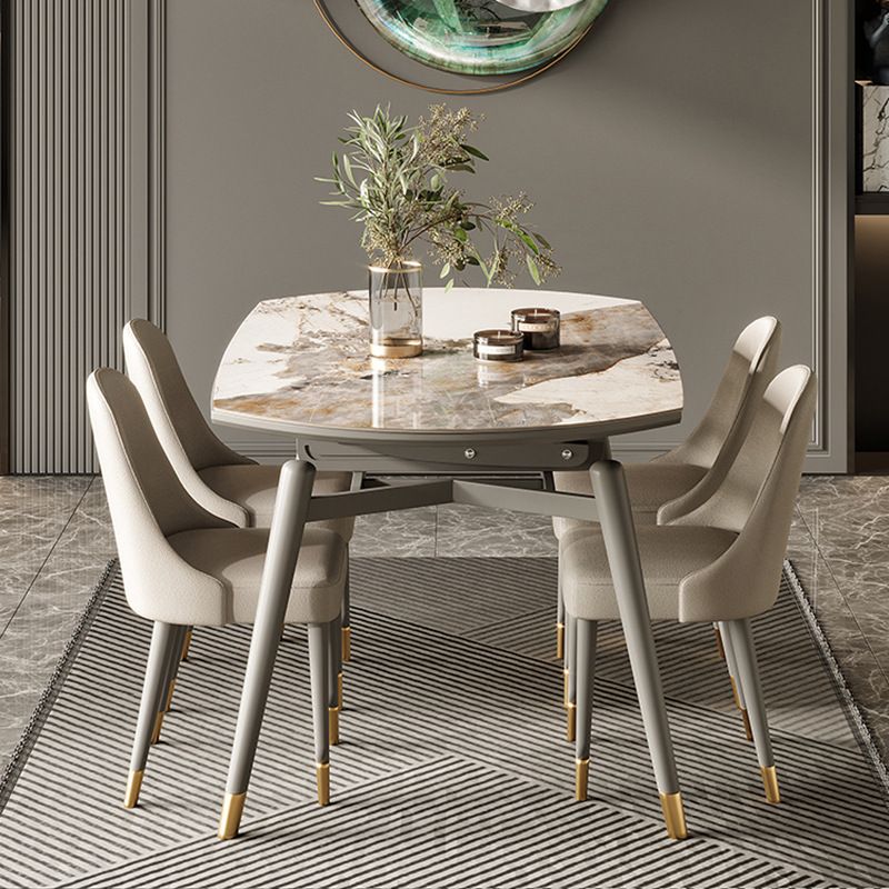 Contemporary Stone Dining Set 1/2/5/7 Pieces Dining Furniture for Home Clearhalo 'Dining Room Sets' 'Dining Tables & Seating' 'dining_room_set' 'furn' 'furn_dining_room_set' 'Furniture' 'Kitchen & Dining Furniture' 1200x1200_b9778c1b-a59e-47c1-916a-4636da012997