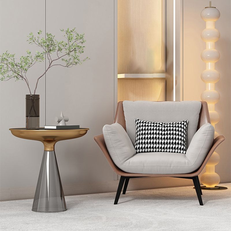 Contemporary 4 Legs Chair Flared Arms Chair with Removable Cushions Clearhalo 'Accent Chairs' 'accent_chairs' 'Chairs & Seating' 'furn' 'furn_accent_chairs' 'Furniture' 'Living Room Furniture' 1200x1200_b977d7ac-e536-4ca0-8168-3fa45822b93b