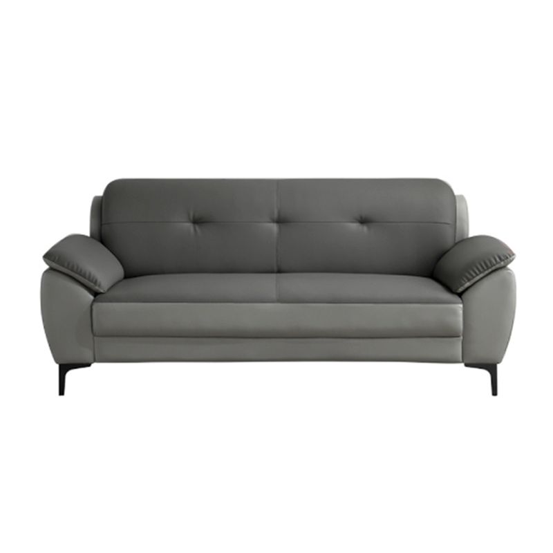 Glam Gray Tufted Split-Back Stationary Stain Resistant Standard Sofa Clearhalo 'furn' 'furn_sofas' 'Furniture' 'furniture_sofas' 'Living Room Furniture' 'Sofa' 'sofas' 1200x1200_b977f574-aa2d-4853-a72a-00aab459689d