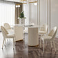 Glam Sintered Stone Dining Table Oval Shape Kitchen Dining Table with Double Pedestal Bases Clearhalo ' dining_table' 'Dining Tables & Seating' 'Dining Tables' 'furn' 'furn_dining_table' 'Furniture' 'furniture_dining_table' 'Kitchen & Dining Furniture' 'kitchen&dining_furn' 'kitchen' 'kitchen_dining_table' 1200x1200_b9788263-deca-4d10-a799-fe34de24d212