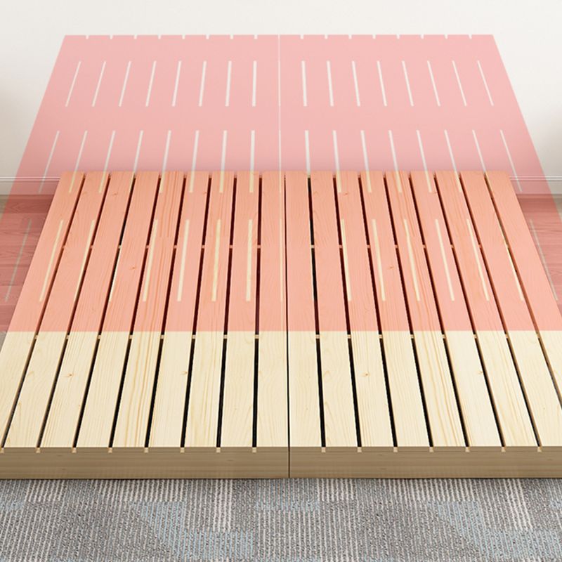 モダンプラットフォームベッドフレームソリッドウッドプラットフォームベッドパインウッド