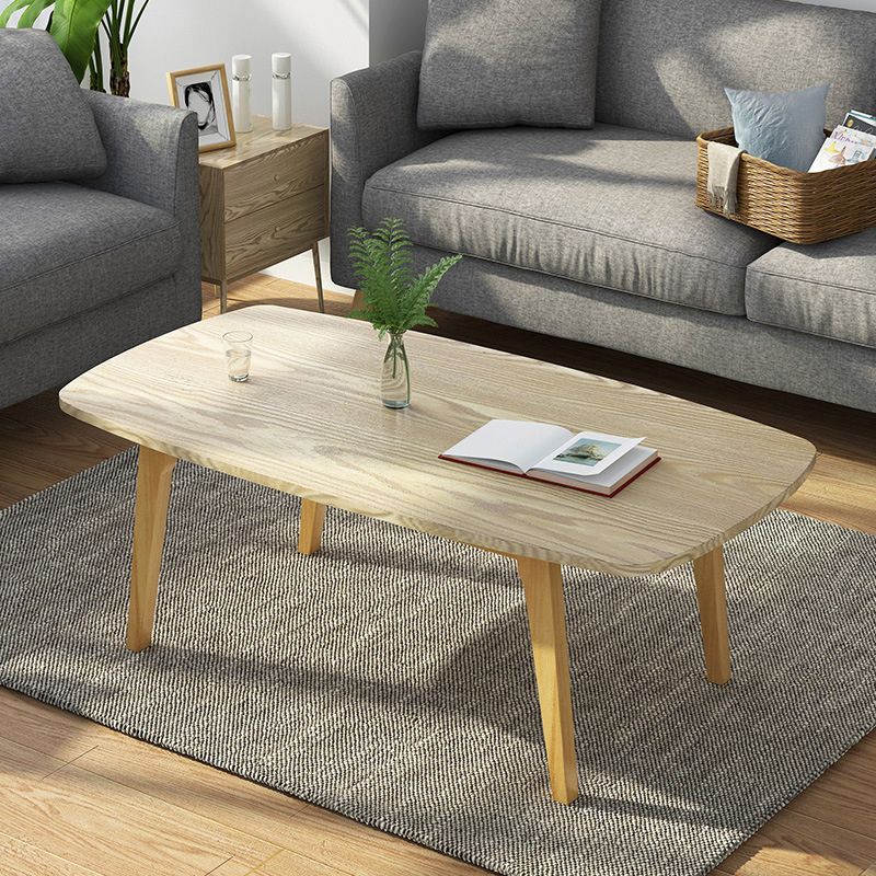 4 Legs Rectangular Coffee Table with Storage Rack Made of Wood Clearhalo 'Coffee & Accent Tables' 'Coffee Tables' 'coffee_tables' 'furn' 'furn_coffee_tables' 'Furniture' 'furniture_coffee_tables' 'Living Room Furniture' 1200x1200_b97d640d-6f2d-4a2f-ba20-e328c996be4f