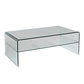 15.7"H Modern Sled Base White/black Glass Square Coffee Table with Shelf Clearhalo 'Coffee & Accent Tables' 'Coffee Tables' 'coffee_tables' 'furn' 'furn_coffee_tables' 'Furniture' 'Living Room Furniture' 1200x1200_b97db353-ce24-4eee-9890-7e6e2066d4fd