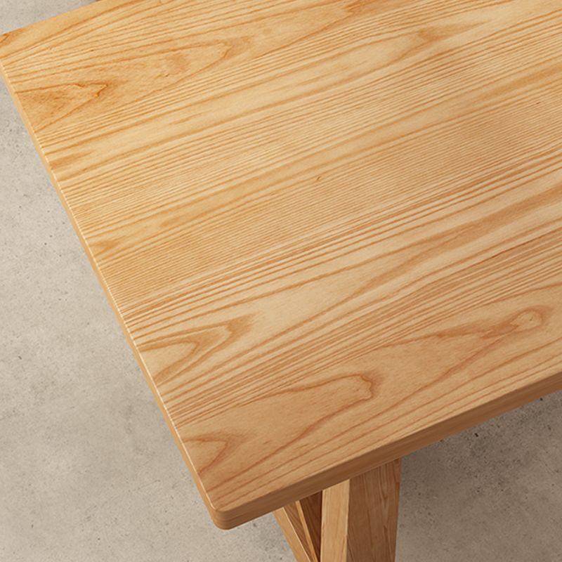 Glam Style Wood Dining Table Rectangle Table with Wood Legs for Kitchen Clearhalo 'Dining Tables & Seating' 'Dining Tables' 'dining_table' 'furn' 'furn_dining_table' 'Furniture' 'Kitchen & Dining Furniture' 1200x1200_b9813bca-2bd7-4db9-84aa-e4692432b846