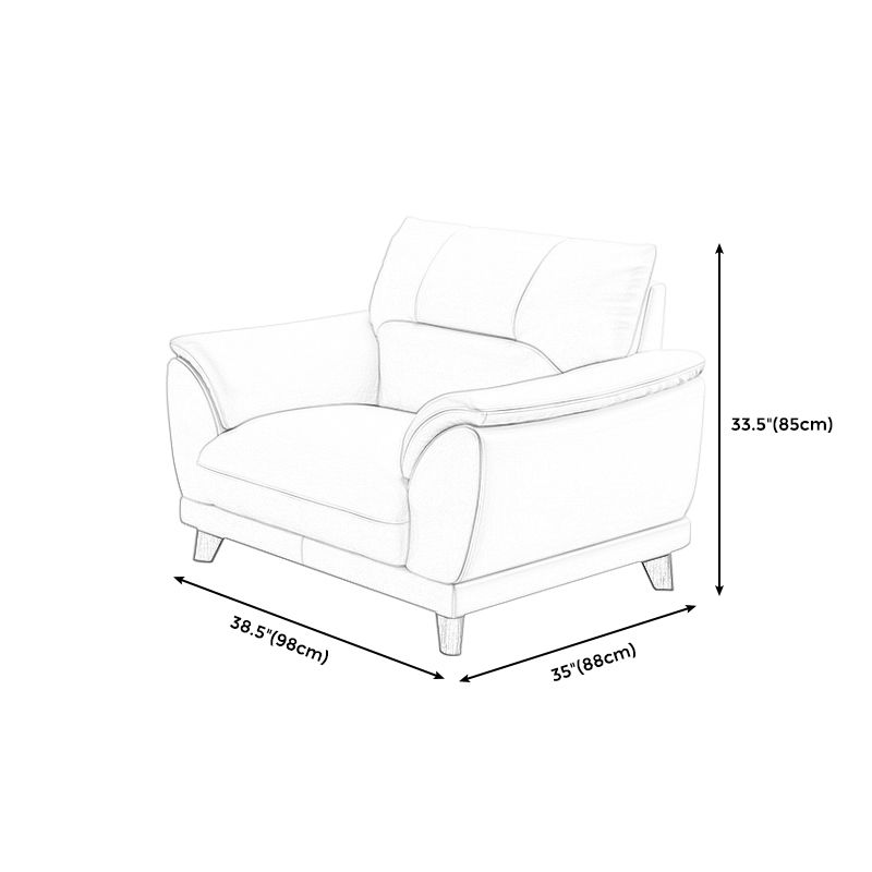 Ultra-Modern Sewn Pillow Back Sofa 33.46"H Pillow Top Arm Wear Resistance Sofa Clearhalo 'furn' 'furn_sofas' 'Furniture' 'furniture_sofas' 'kitchen' 'kitchen_sofas' 'Living Room Furniture' 'Sofa' 'sofas' 1200x1200_b98318be-b8d6-4153-bea8-d068555f34db