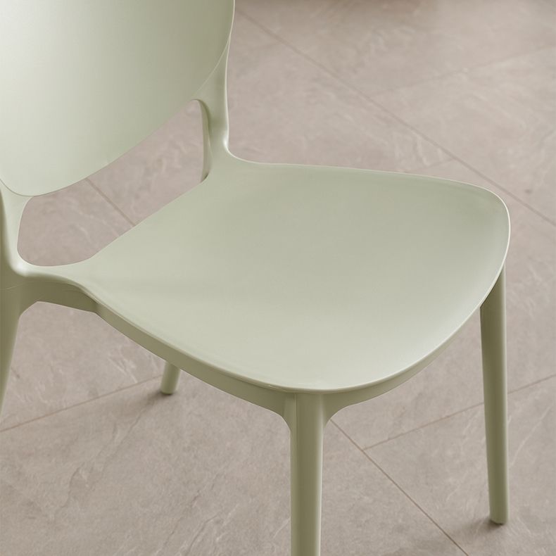 Plastic Stackable Armless Dining Chairs Open Back Side Chair (Set of 4) Clearhalo ' kitchen&dining_furn' 'Dining Chairs' 'Dining Tables & Seating' 'dining_chair' 'furn' 'furn_dining_chair' 'Furniture' 'furniture_dining_chair' 'Kitchen & Dining Furniture' 'kitchen' 1200x1200_b9846351-d978-4e58-96e6-4d228604eebe