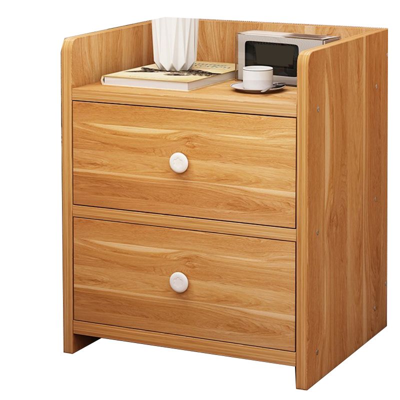 Imitation moderne Wood Nightstand Drawer Storage Open Rangement Table de nuit