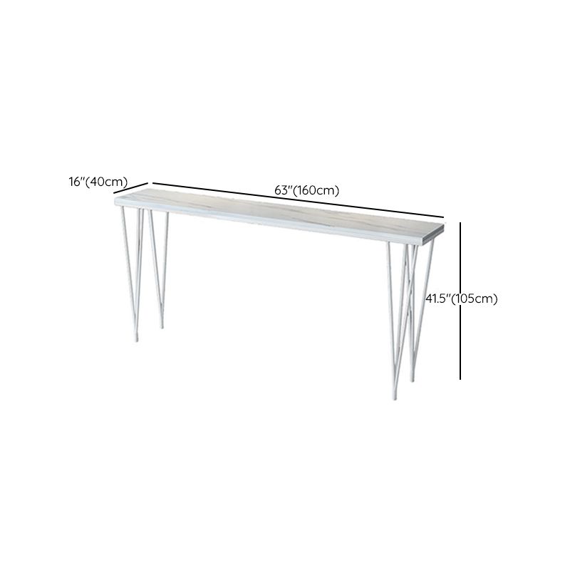 Modern Bar-height Table Stone Top Bistro Pub Table with Four Legs Clearhalo 'Bar Furniture' 'Bar Tables' 'bar_tables' 'furn' 'furn_bar_tables' 'Furniture' 'Kitchen & Dining Furniture' 1200x1200_b984a373-d60a-4ec3-a4b1-a049748c232d