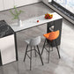 Table de comptoir de bar en pierre industrielle Table de comptoir de bar rectangulaire avec pieds en métal pour la cuisine