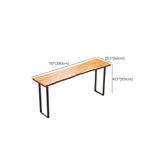 Dennenhout rechthoek balk tafel moderne metalen benen voor melktheewinkel