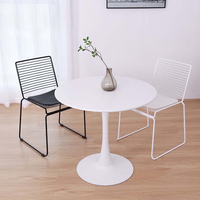 Metal Contemporary Round Dining Table Tulip Base Table for Dining Room and Kitchen Clearhalo ' dining_table' 'Dining Tables & Seating' 'Dining Tables' 'furn' 'furn_dining_table' 'Furniture' 'furniture_dining_table' 'Kitchen & Dining Furniture' 'kitchen&dining_furn' 'kitchen' 'kitchen_dining_table' 1200x1200_b985ac4d-9ab9-4cd2-b38d-27e045b540bb