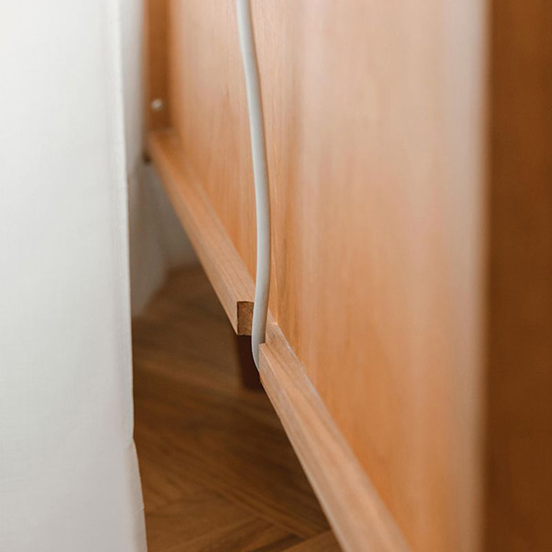 Contemporary Cabinet Solid Wood 3 - Drawer With Doors Glass Paned Accent Cabinet Clearhalo 'Cabinets & Chests' 'cabinets_chests' 'furn' 'furn_cabinets_chests' 'Furniture' 'Living Room Furniture' 1200x1200_b9862155-c5c7-4466-9ba7-2afd5b3faae7