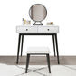 White Makeup Table With Drawers 15.74 W X 29.52" H for Bedroom