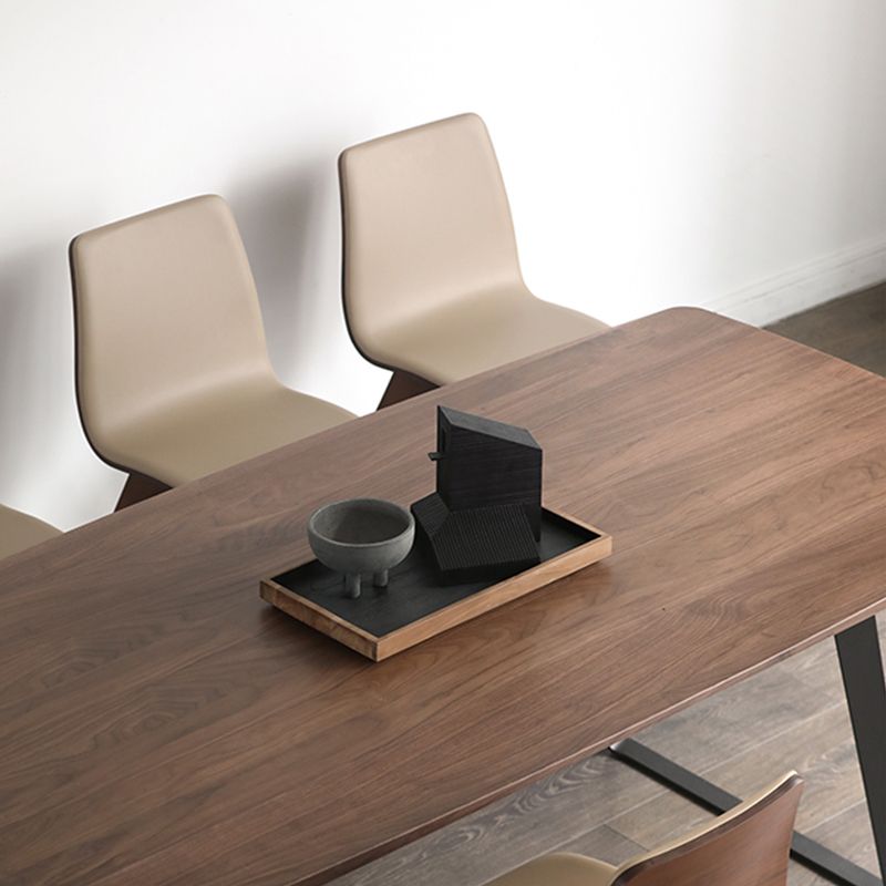 Contemporary Rectangle Dining Room Dinner Kitchen Table Solid Wood Dining Table