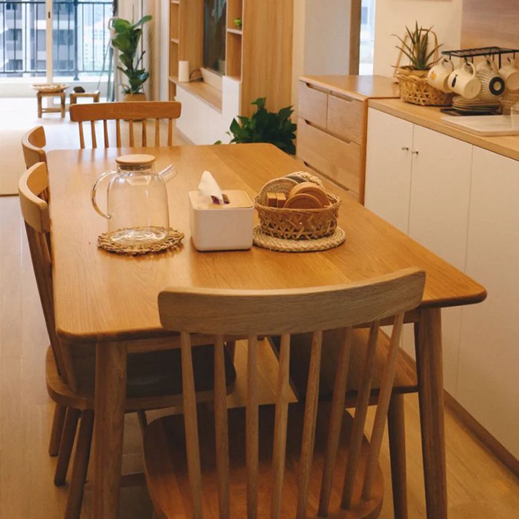 Solid Wood Modern Table for Restaurant Rectangle Dining Table with 4 Legs Clearhalo ' dining_table' 'Dining Tables & Seating' 'Dining Tables' 'furn' 'furn_dining_table' 'Furniture' 'furniture_dining_table' 'Kitchen & Dining Furniture' 'kitchen&dining_furn' 'kitchen' 'kitchen_dining_table' 1200x1200_b987cca9-0c86-4d83-bed8-967fc72988b4