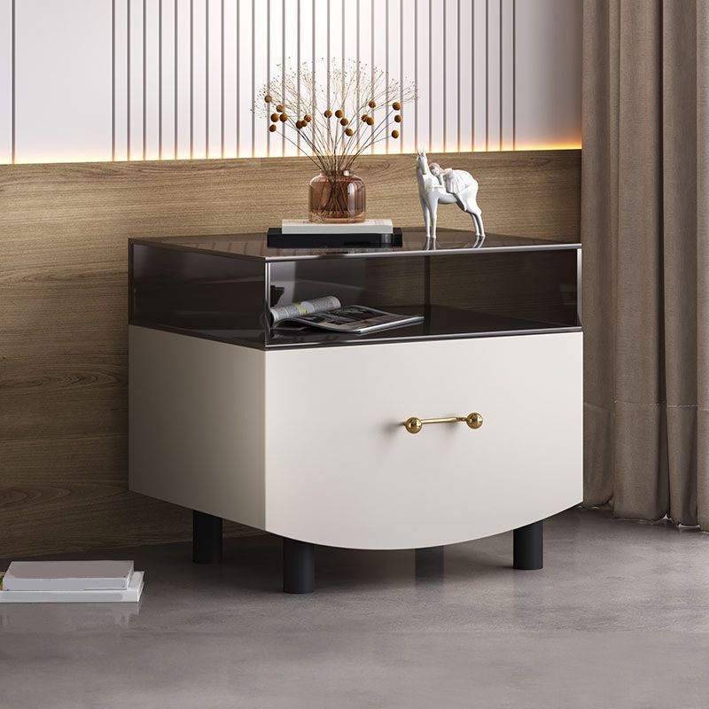 Montilla de noche acrílica contemporánea 21.65 pulgadas de altura Mesa de noche giratoria