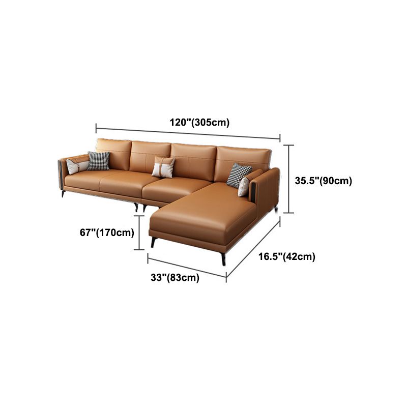 Living Room Sectionals 35" Faux leather Sectional Sofa,Contemporary