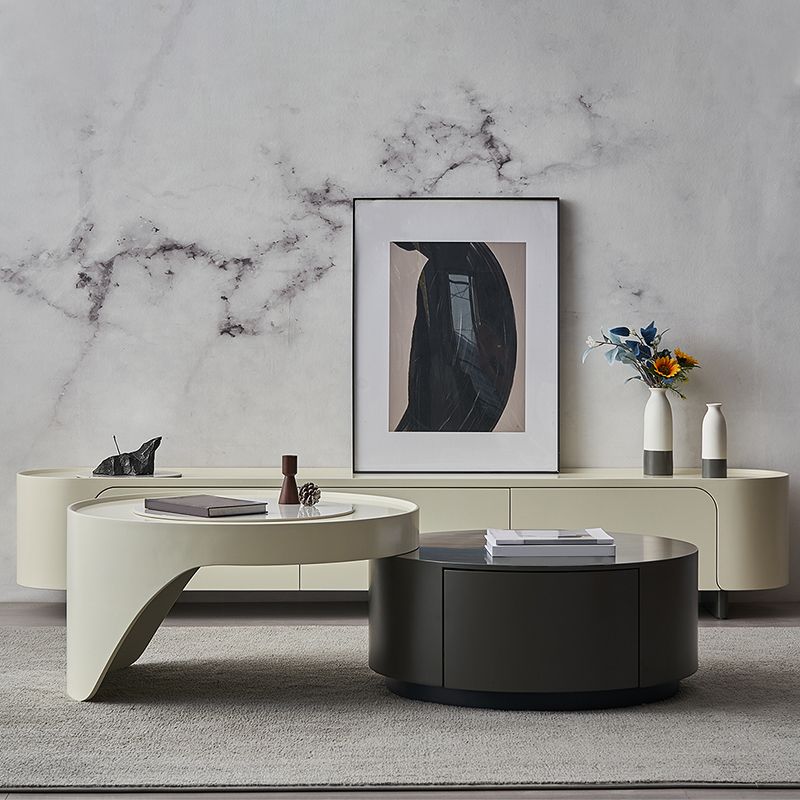 Stone TV Media Console Contemporary Media Console with 3 Drawers Clearhalo 'furn' 'furn_tv_stands_entertainment_centers' 'Furniture' 'Living Room Furniture' 'TV Stands & Entertainment Centers' 'TV Stands & Media Storage Furniture' 'tv_stands_entertainment_centers' 1200x1200_b989373e-04ee-4001-9777-d40e22dff6a5